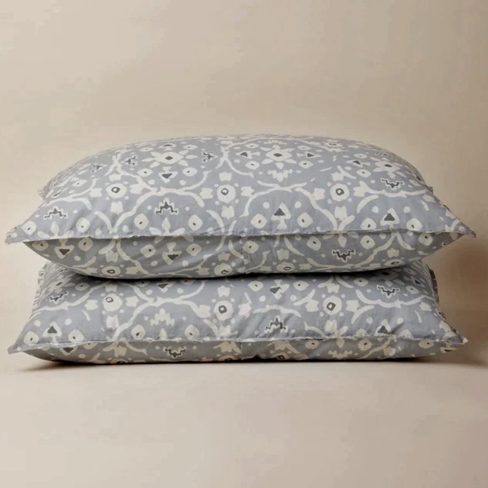 Set of 2 Cimino Home Medallion Heather Pillow Standard Shams